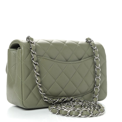 Chanel Lambskin Quilted Mini Rectangular Flap Green 2 of 5