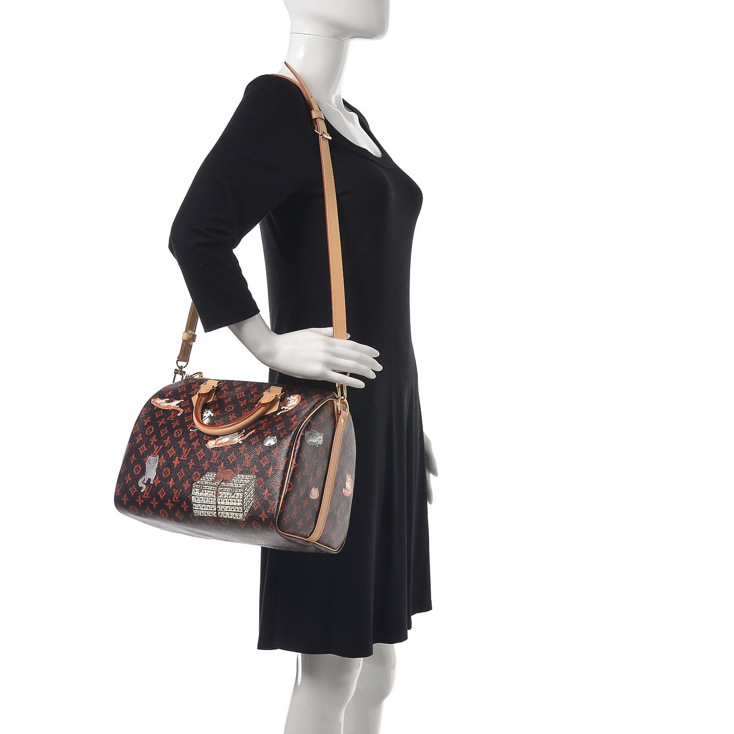 Louis Vuitton Catogram Speedy Bandouliere 30 Marron 2 of 8