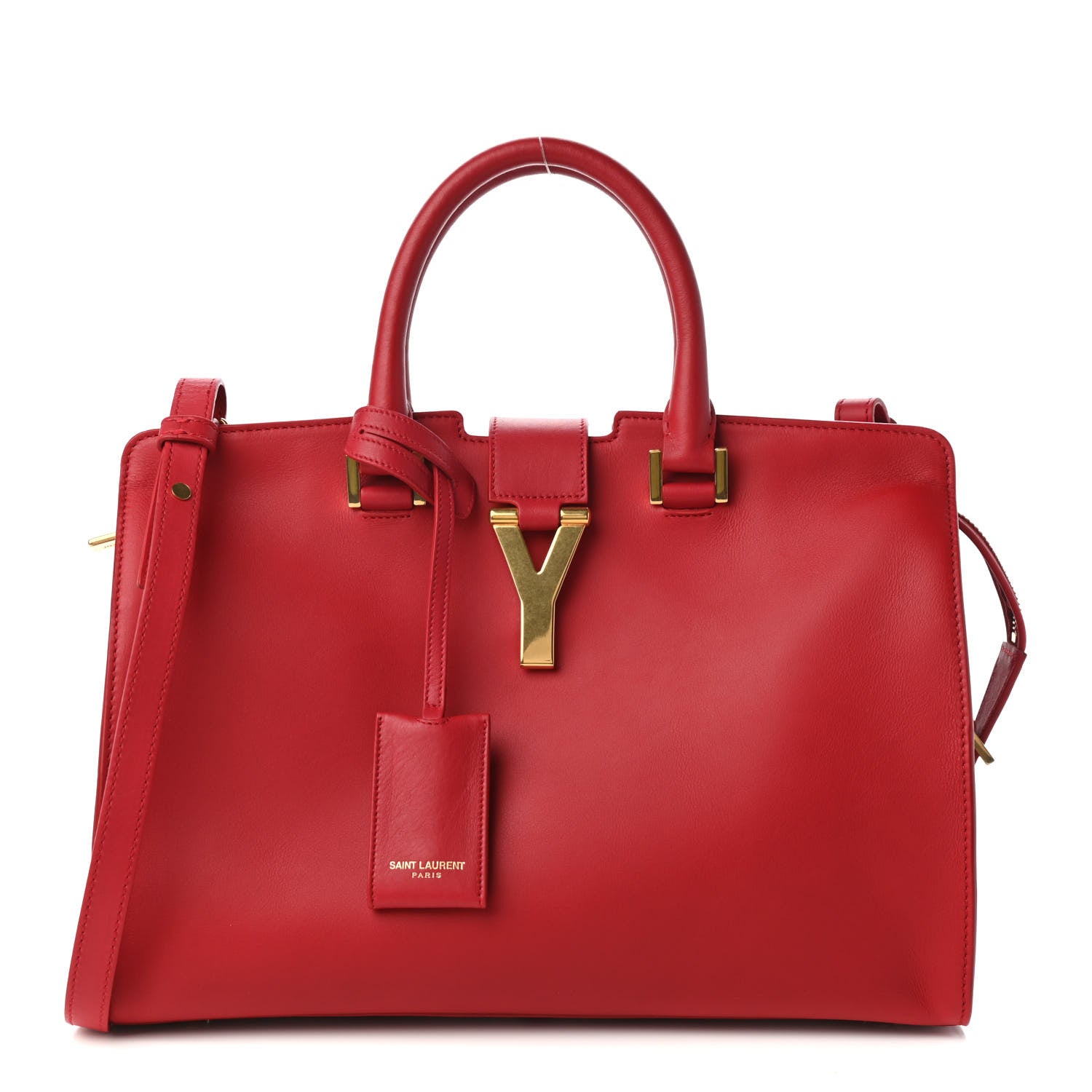 Saint Laurent Calfskin Small Classic Y Cabas Red 1 of 9
