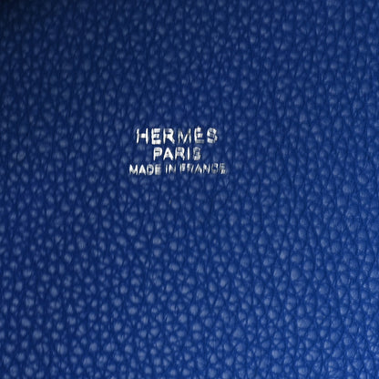 Hermes Taurillon Clemence Picotin Lock 18 PM Bleu Zellige 6 of 11