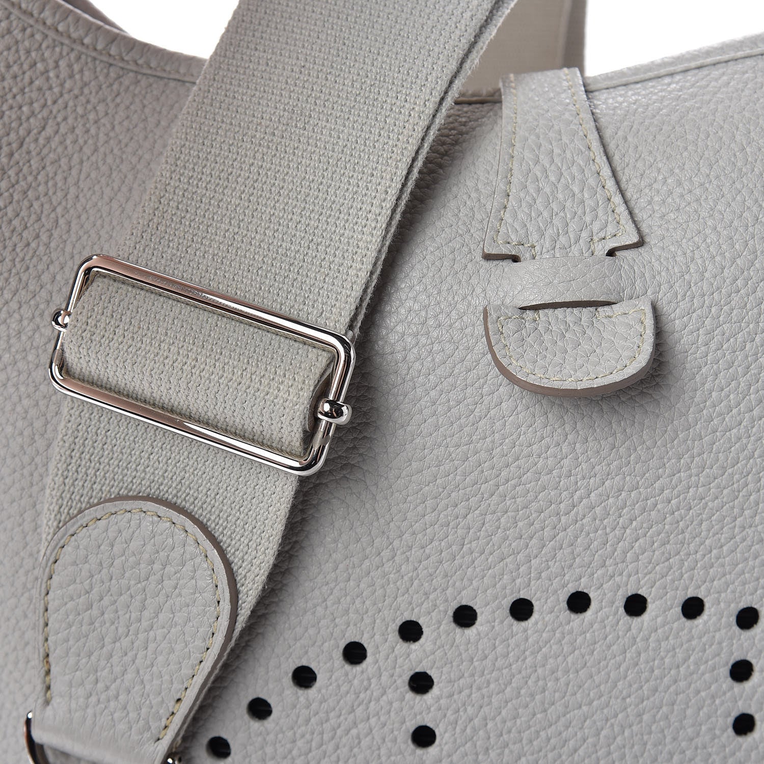 Hermes Taurillon Clemence Evelyne III PM Gris Perle 8 of 17