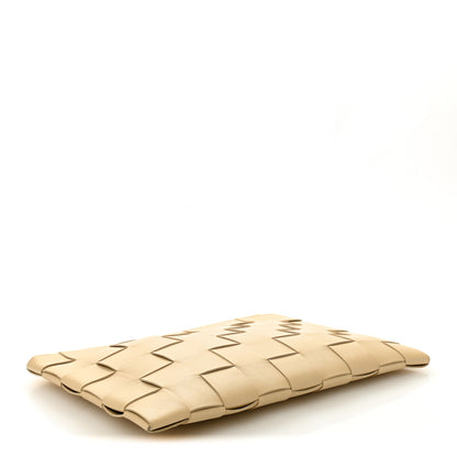 Bottega Veneta Nappa Maxi Intrecciato Large Cassette Flat Zip Pouch Porridge 4 of 11