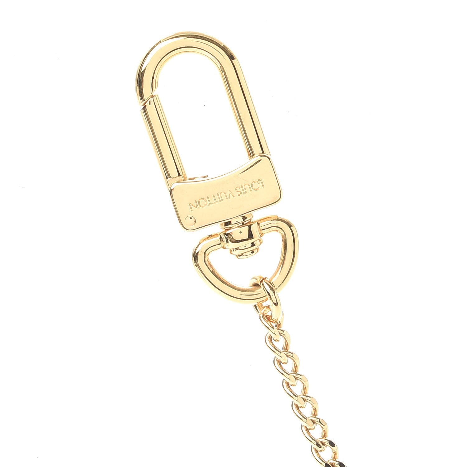 Louis Vuitton Metal Pochette Extender Key Ring Chain Gold 3 of 4