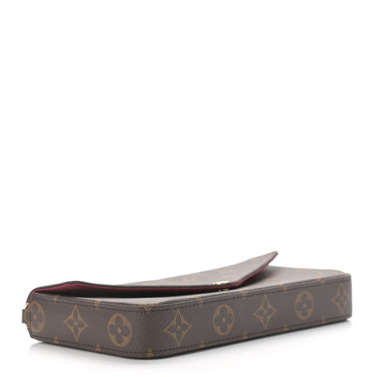 Louis Vuitton Monogram Pochette Felicie Chain Wallet Fuchsia 5 of 10