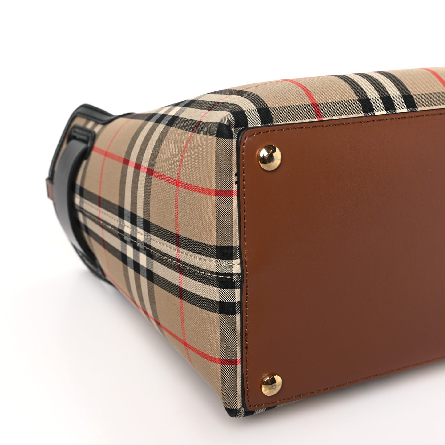 Calfskin Vintage Check Triple Stud Small Belt Bag Archive Beige