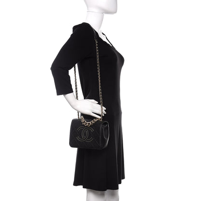 Chanel Lambskin Quilted Studded CC Flap Black 2 of 10