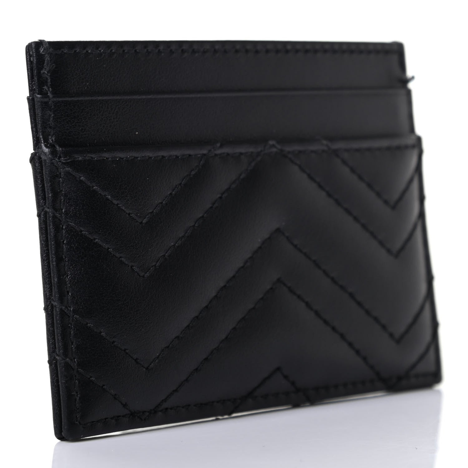 Gucci Calfskin Matelasse GG Marmont Card Holder Black 3 of 7