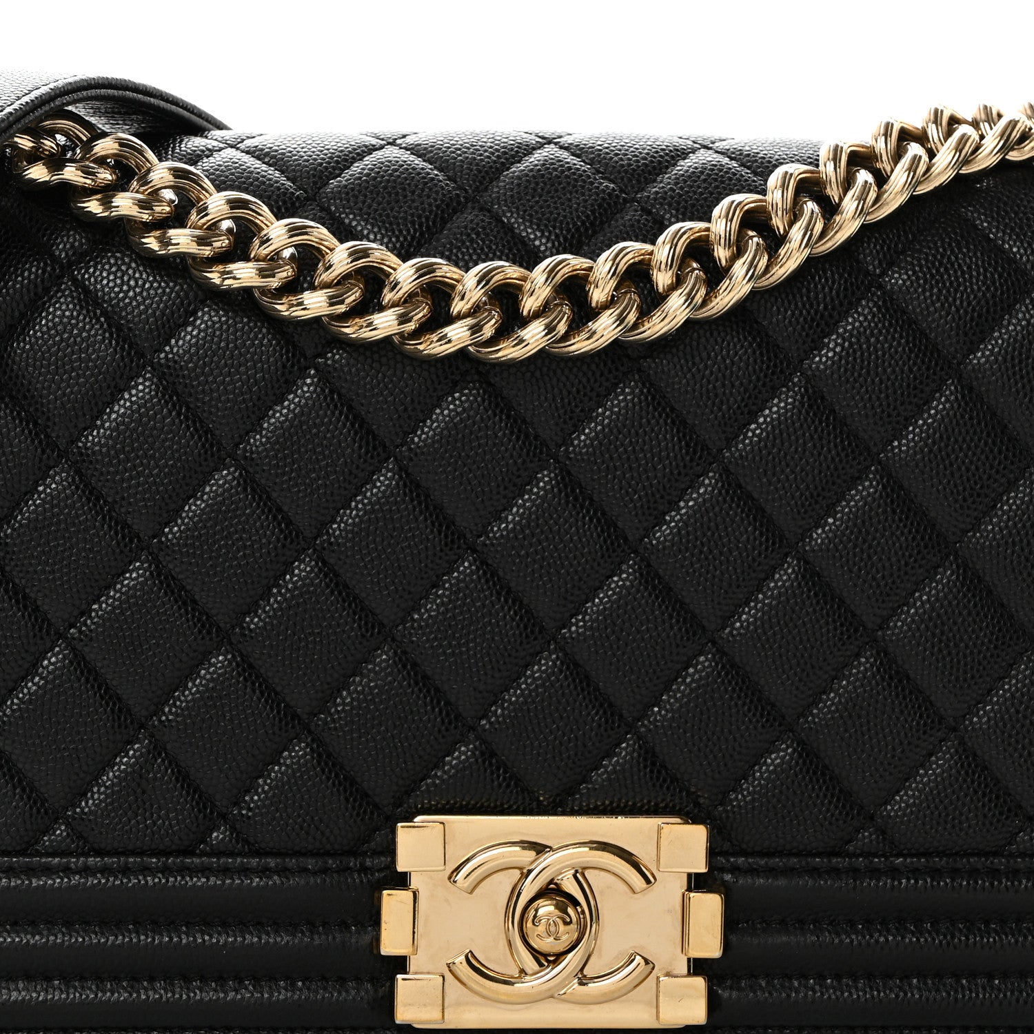 Chanel Caviar Quilted Medium Boy Flap Black 8 of 10
