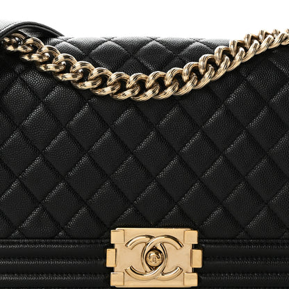 Chanel Caviar Quilted Medium Boy Flap Black 8 of 10