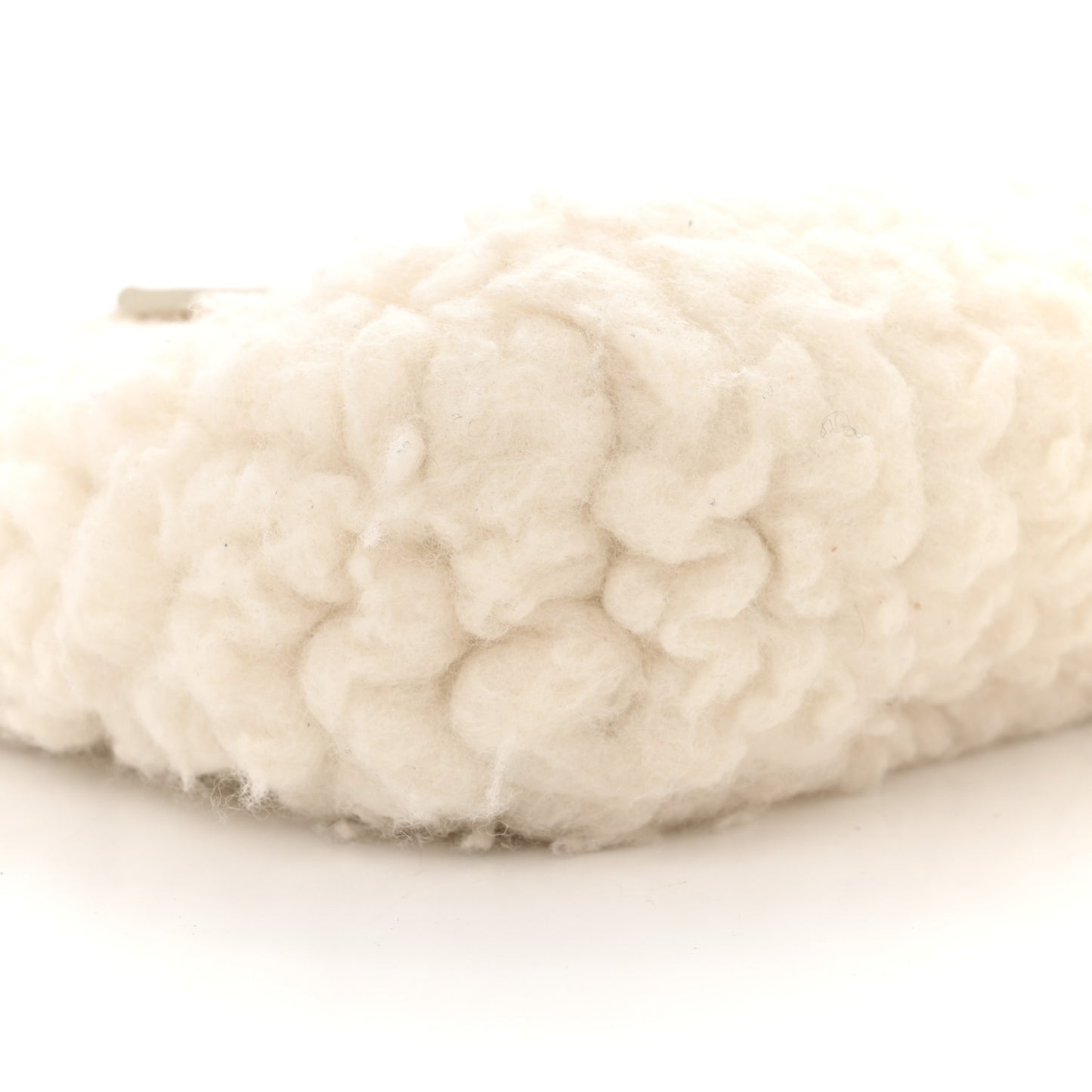 Shearling Mini Re-Edition 2000 Bag Ecru