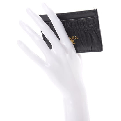 Prada Nappa Gaufre Card Holder Black 2 of 8