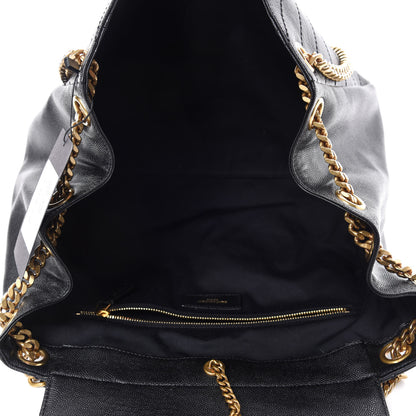 Saint Laurent Grain De Poudre Chevron Monogram Medium Nolita Black 5 of 10