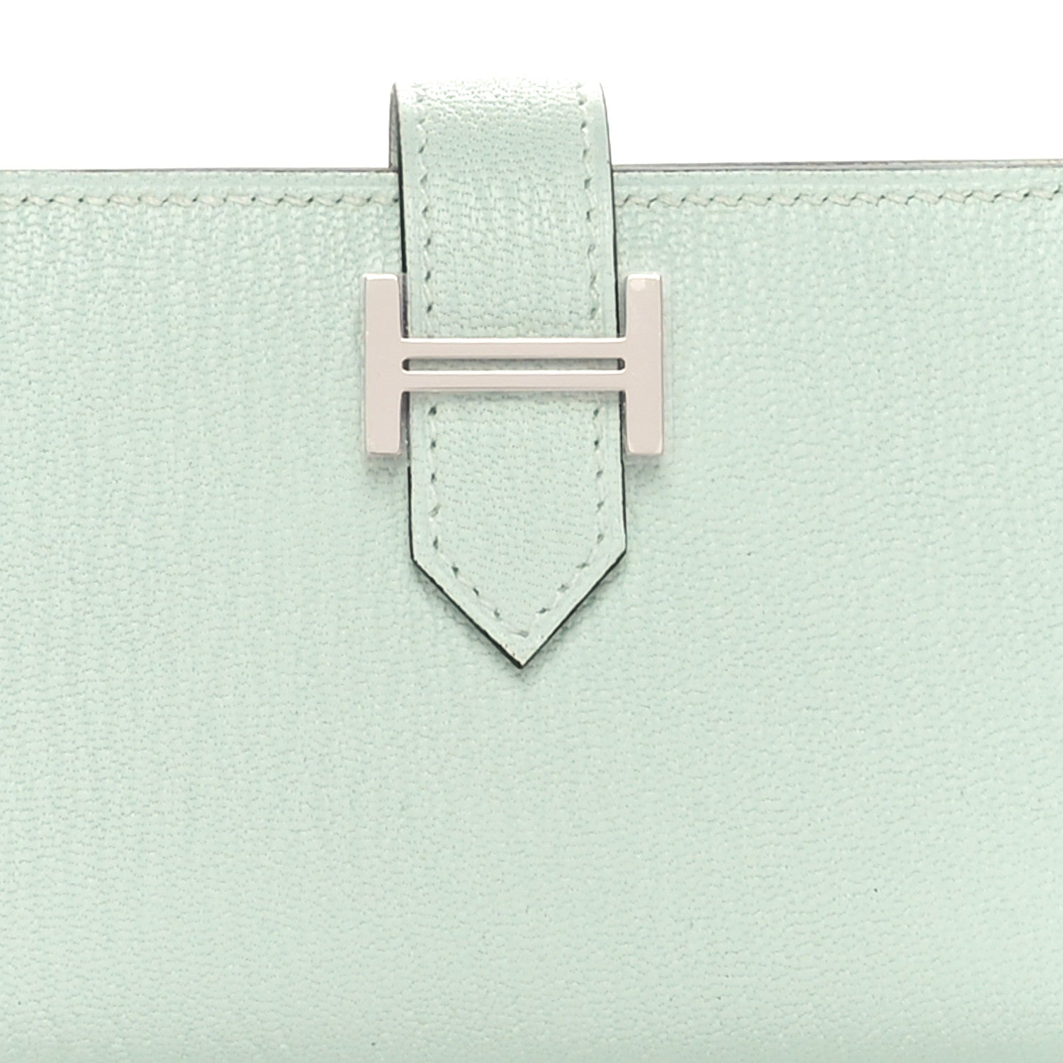 Hermes Chevre Mysore Bearn Card Holder Wallet Vert Peppermint 7 of 8