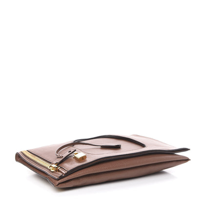Tom Ford Calfskin Large Alix Padlock Zip Shoulder Bag Brown 4 of 13