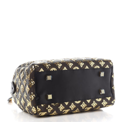 Louis Vuitton Monogram Sequins Eclipse Speedy 28 Gold 4 of 9