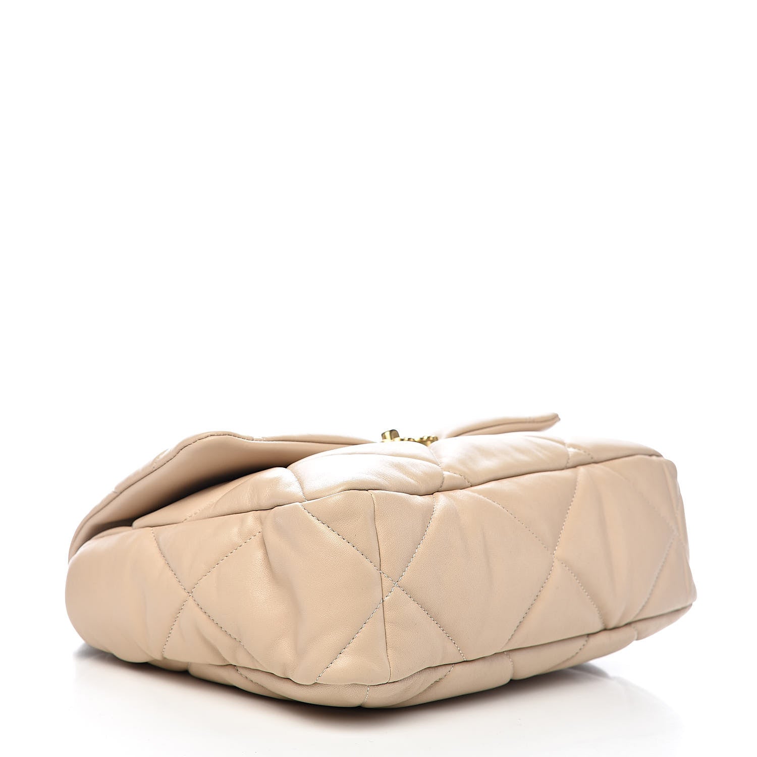 Chanel Lambskin Quilted Large 19 Flap Beige 4 of 11