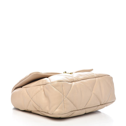 Chanel Lambskin Quilted Large 19 Flap Beige 4 of 11