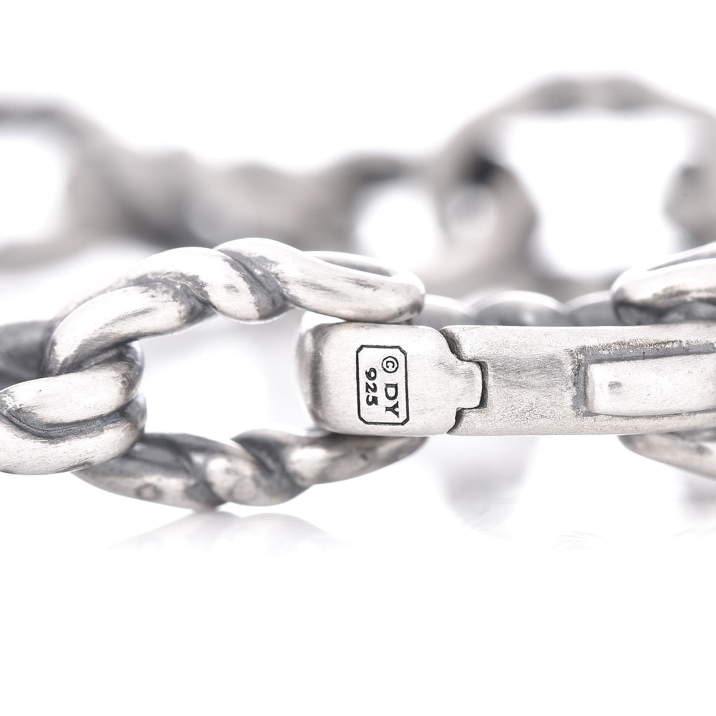 Sterling Silver 8mm Twist Link Chain Bracelet