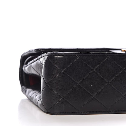 Chanel Lambskin Quilted Medium Double Flap Black 10 of 13