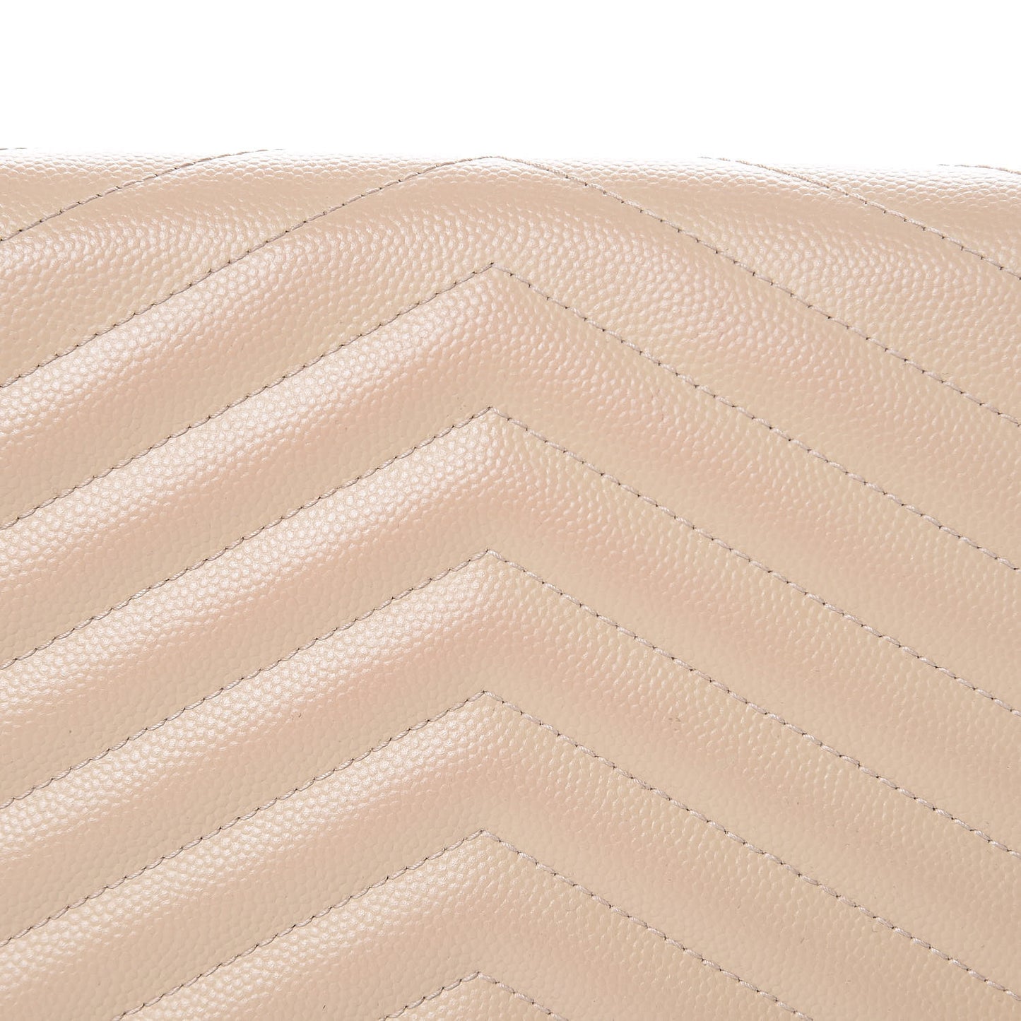 Grain De Poudre Matelasse Chevron Monogram Envelope Chain Wallet Nude Powder