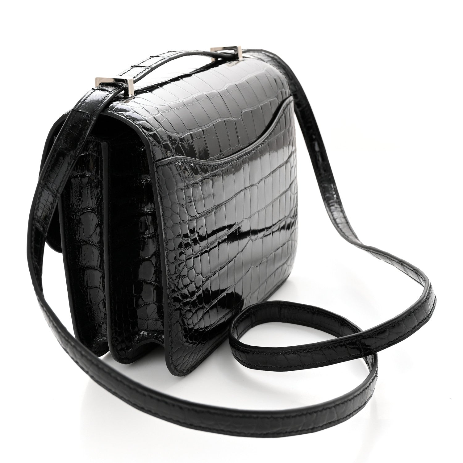 Hermes Shiny Alligator Constance 18 Black 4 of 14