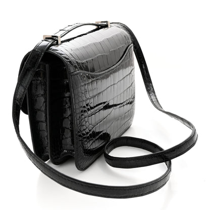 Hermes Shiny Alligator Constance 18 Black 4 of 14