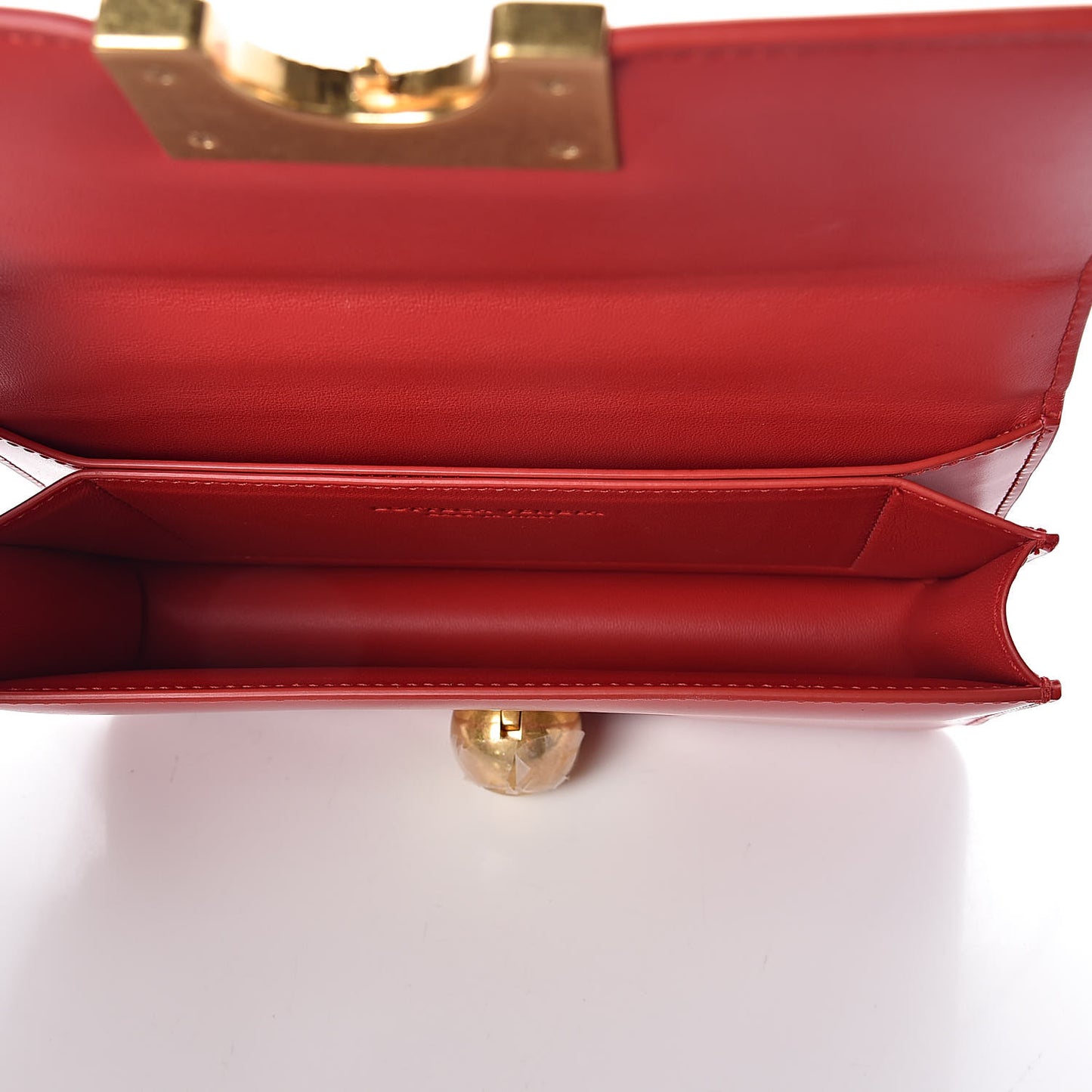 Spazzolato Calfskin Mini Classic BV Bag Bright Red