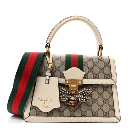 Gucci GG Supreme Monogram Small Queen Margaret Top Handle Bag White 1 of 11