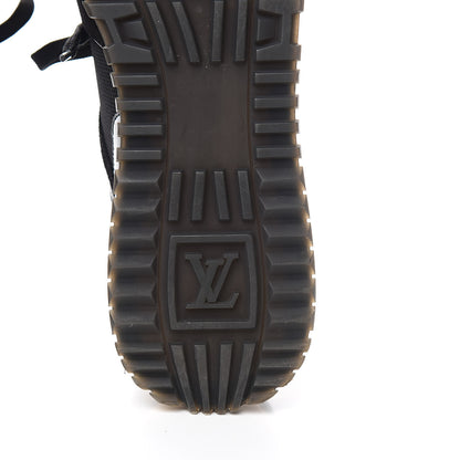 Louis Vuitton Suede Monogram Run Away Sneakers 38.5 Black 6 of 10