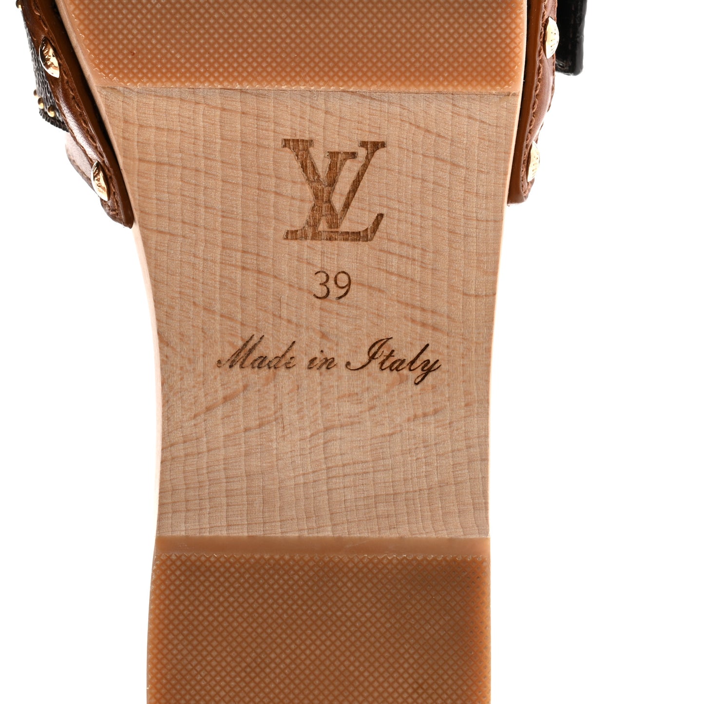 Calfskin Monogram Cottage Mule 39 Cognac