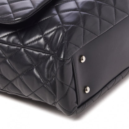 Chanel Lambskin Quilted Bowler Flap Shoulder Bag Black 6 of 9