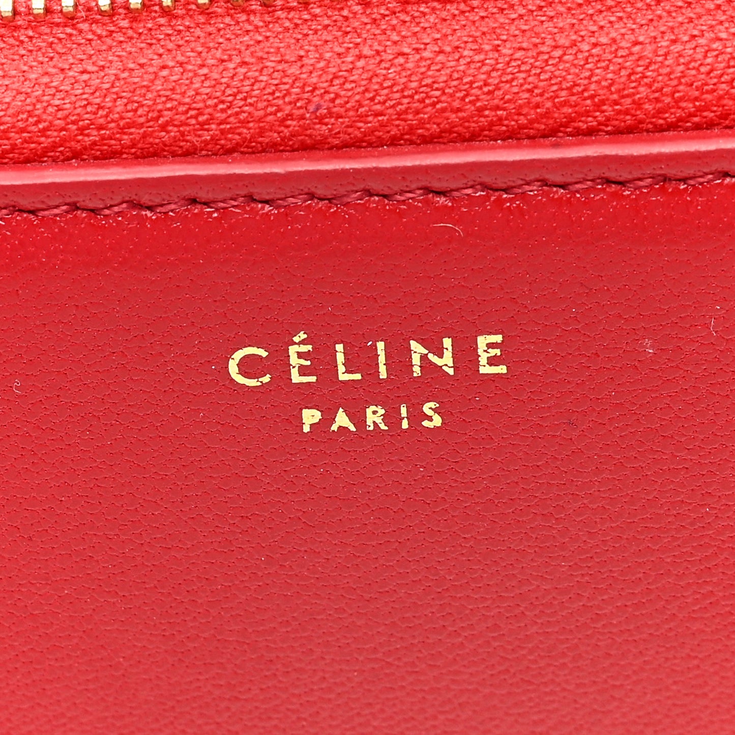 Lambskin Large Zip Around Multifunction Wallet Red
