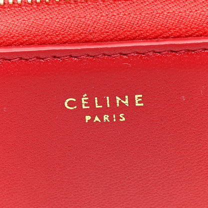 Celine Lambskin Large Zip Around Multifunction Wallet Red 6 of 7