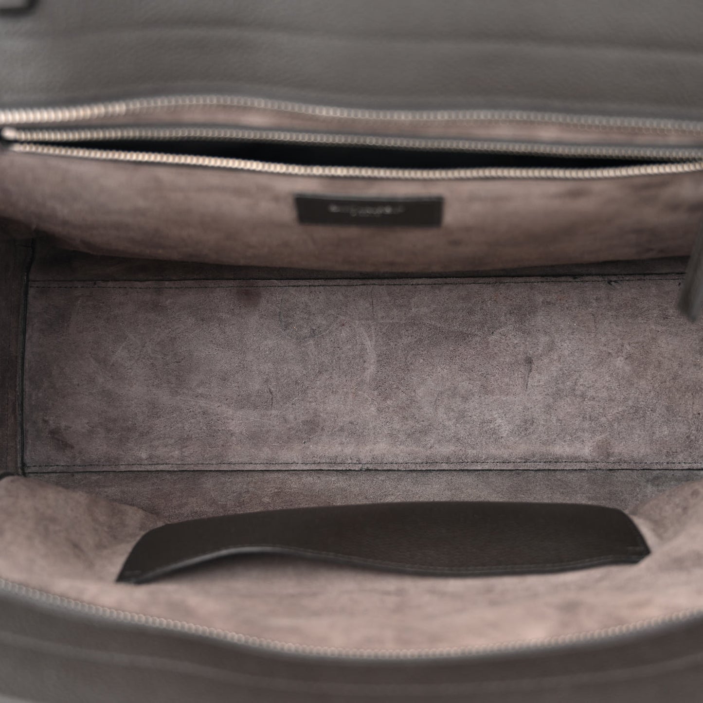Grained Calfskin Medium Cabas Rive Gauche Coal