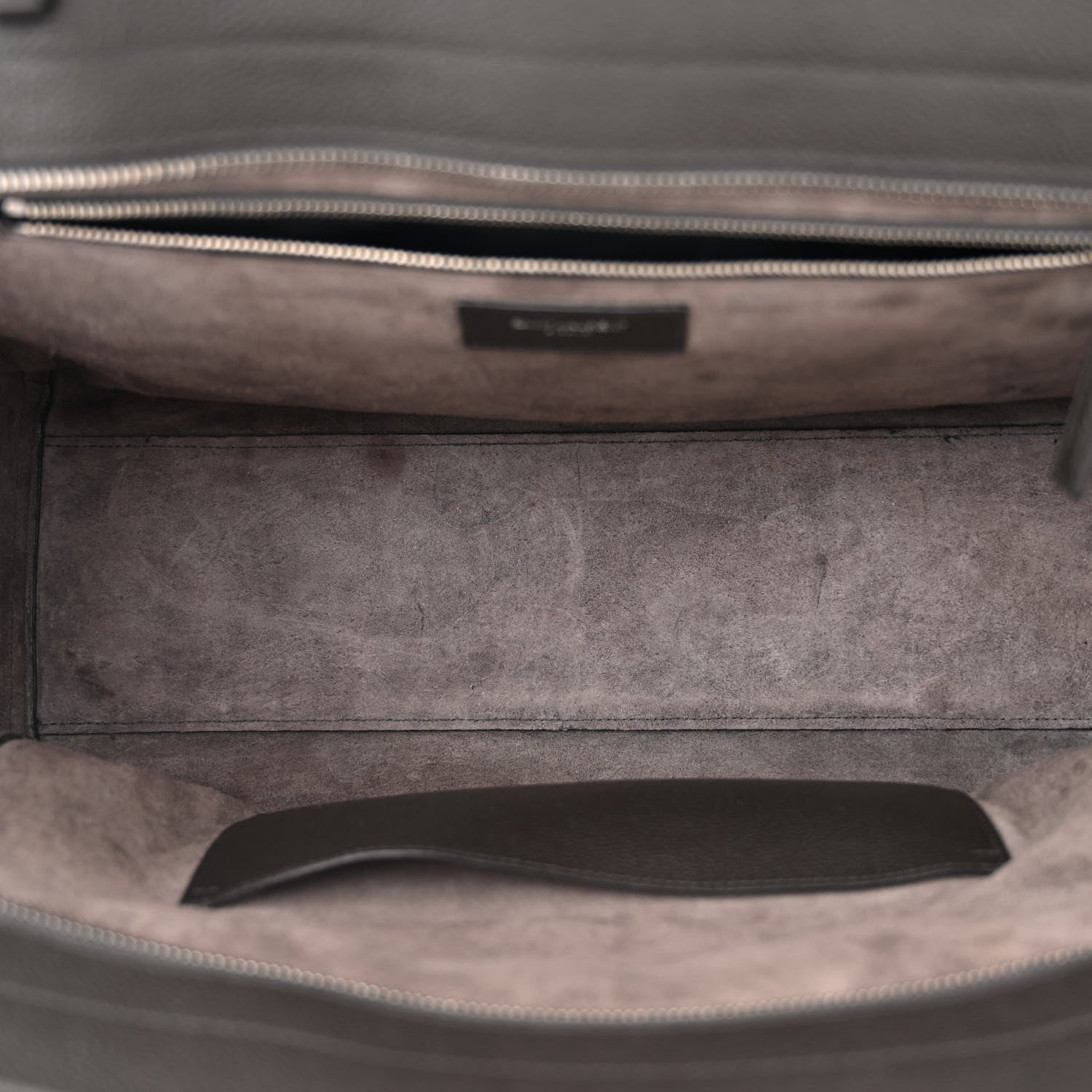 Saint Laurent Grained Calfskin Medium Cabas Rive Gauche Coal 5 of 10