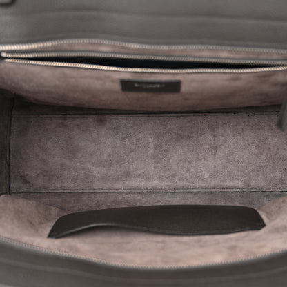 Saint Laurent Grained Calfskin Medium Cabas Rive Gauche Coal 5 of 10