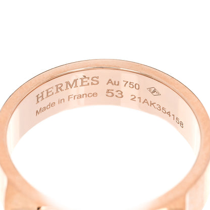 Hermes 18K Rose Gold PM Collier De Chien Ring 53 6.5 4 of 5