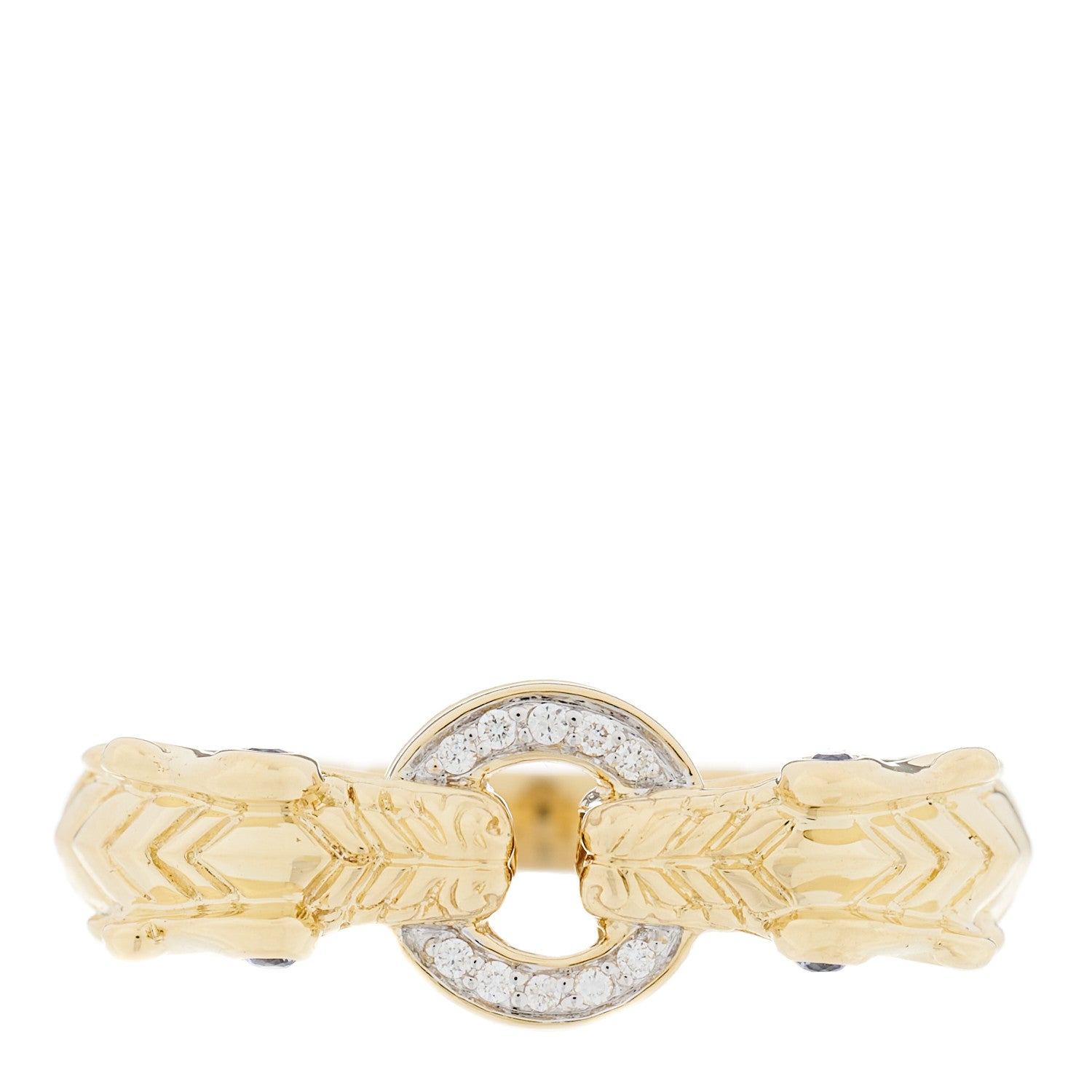 John Hardy 18K Yellow Gold Diamond Blue Sapphire Legends Naga Dragon Head Ring 56 7.5 2 of 5