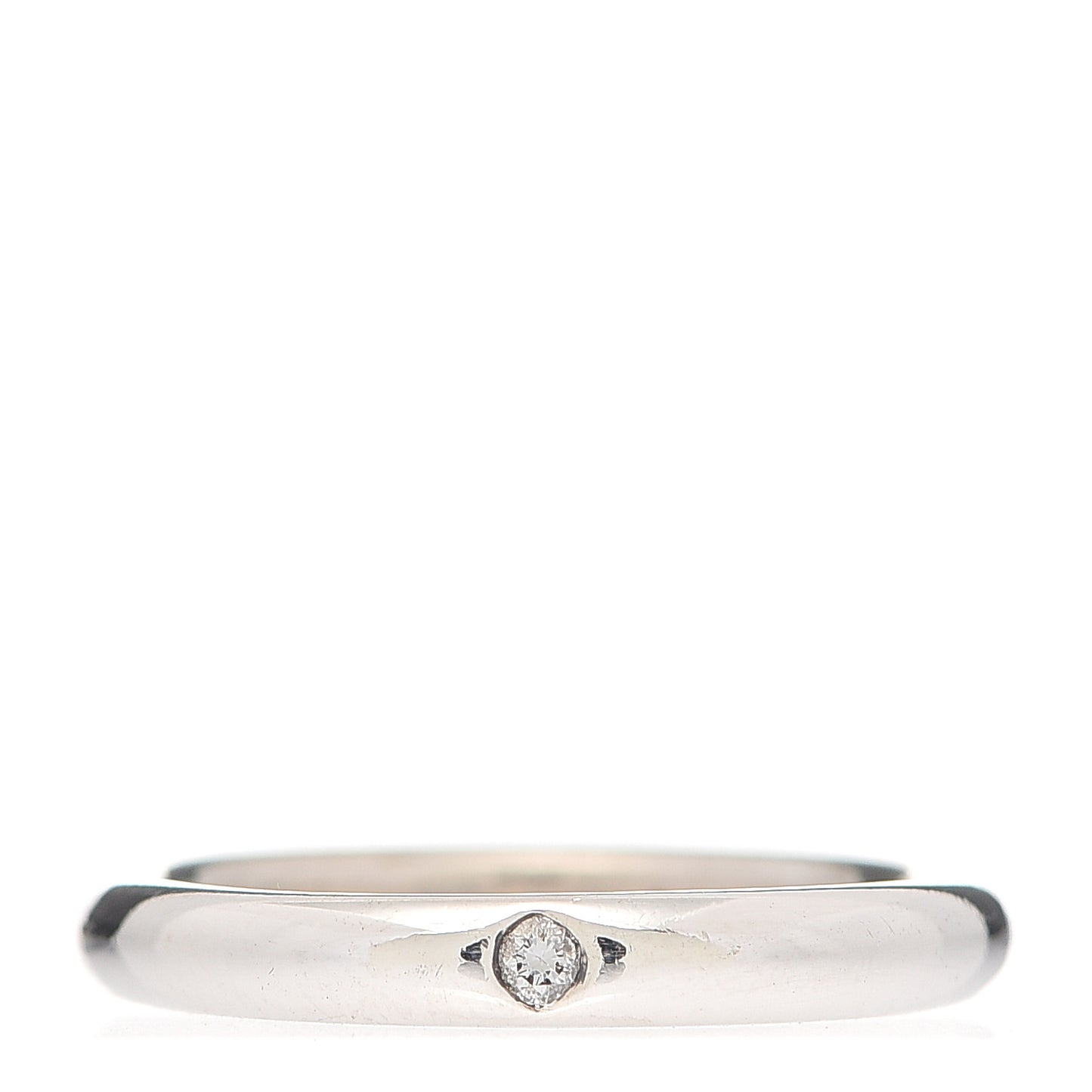 Sterling Silver Diamond Elsa Peretti Band Ring 50 5.5