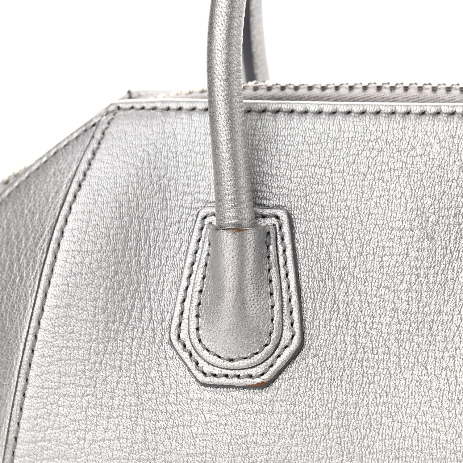 Givenchy Metallic Sugar Goatskin Mini Antigona Silver 18 of 19