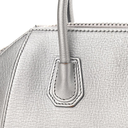 Givenchy Metallic Sugar Goatskin Mini Antigona Silver 18 of 19