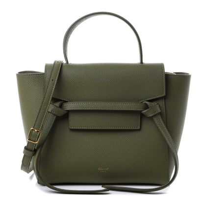 Celine Grained Calfskin Nano Belt Bag Olive 1 of 4