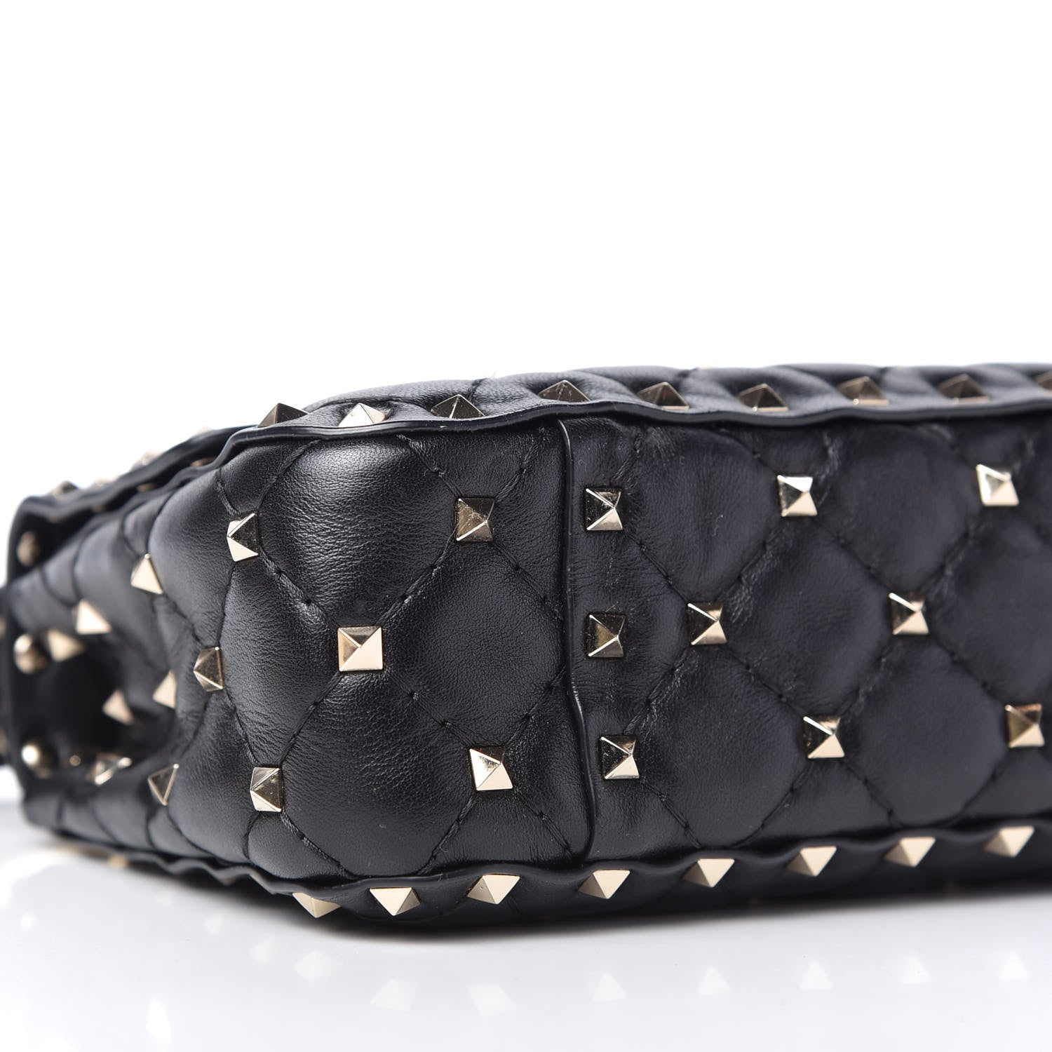 Valentino Garavani Lambskin Small Rockstud Spike Shoulder Bag Black 6 of 9