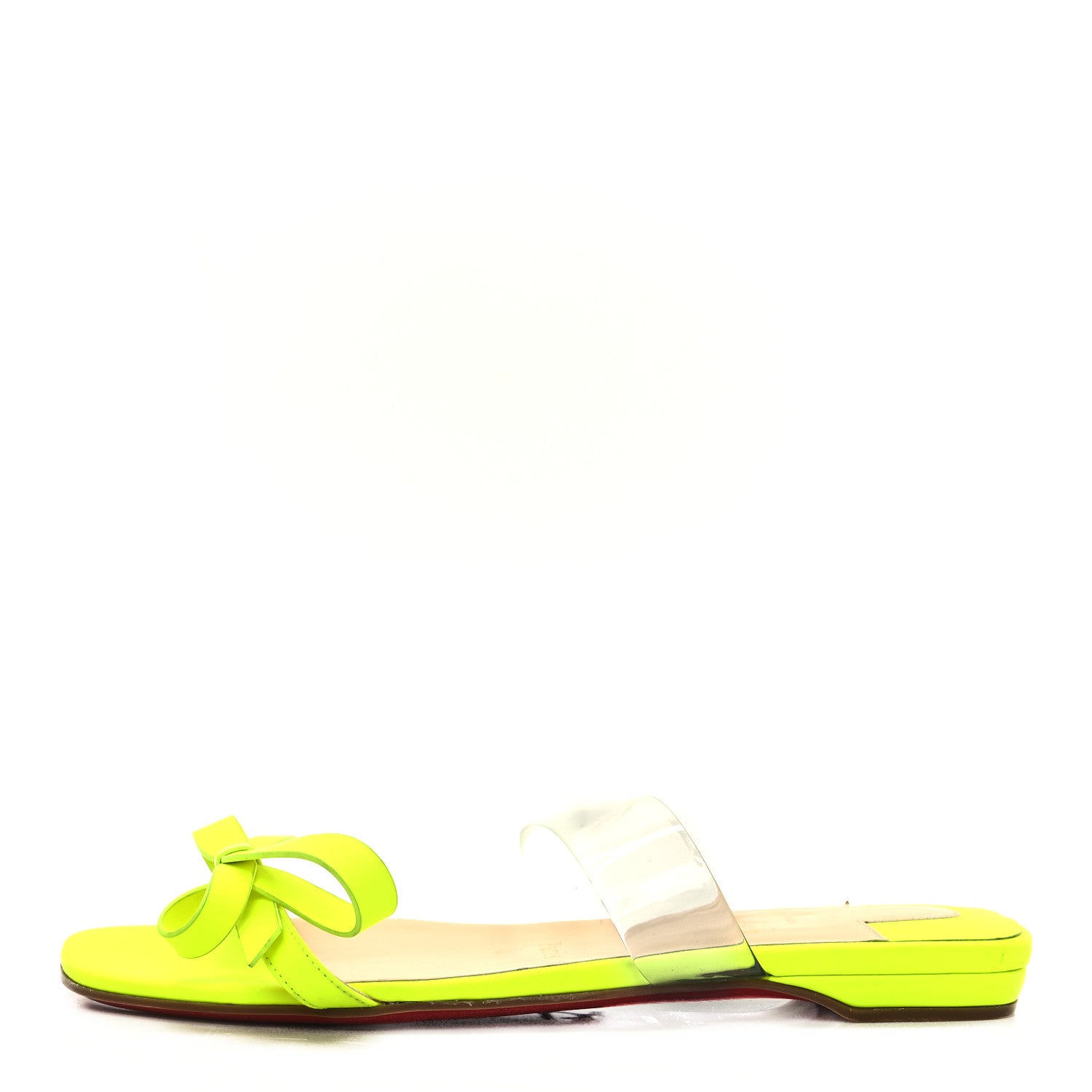 Christian Louboutin Calfskin Patent PVC Just Nodo Flat 35 Sulfure 1 of 10