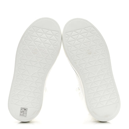 Prada Re-Nylon Gabardine Spazzolato Macro Quilted Triangle Logo High Top 45mm Sneakers 38.5 White 7 of 10