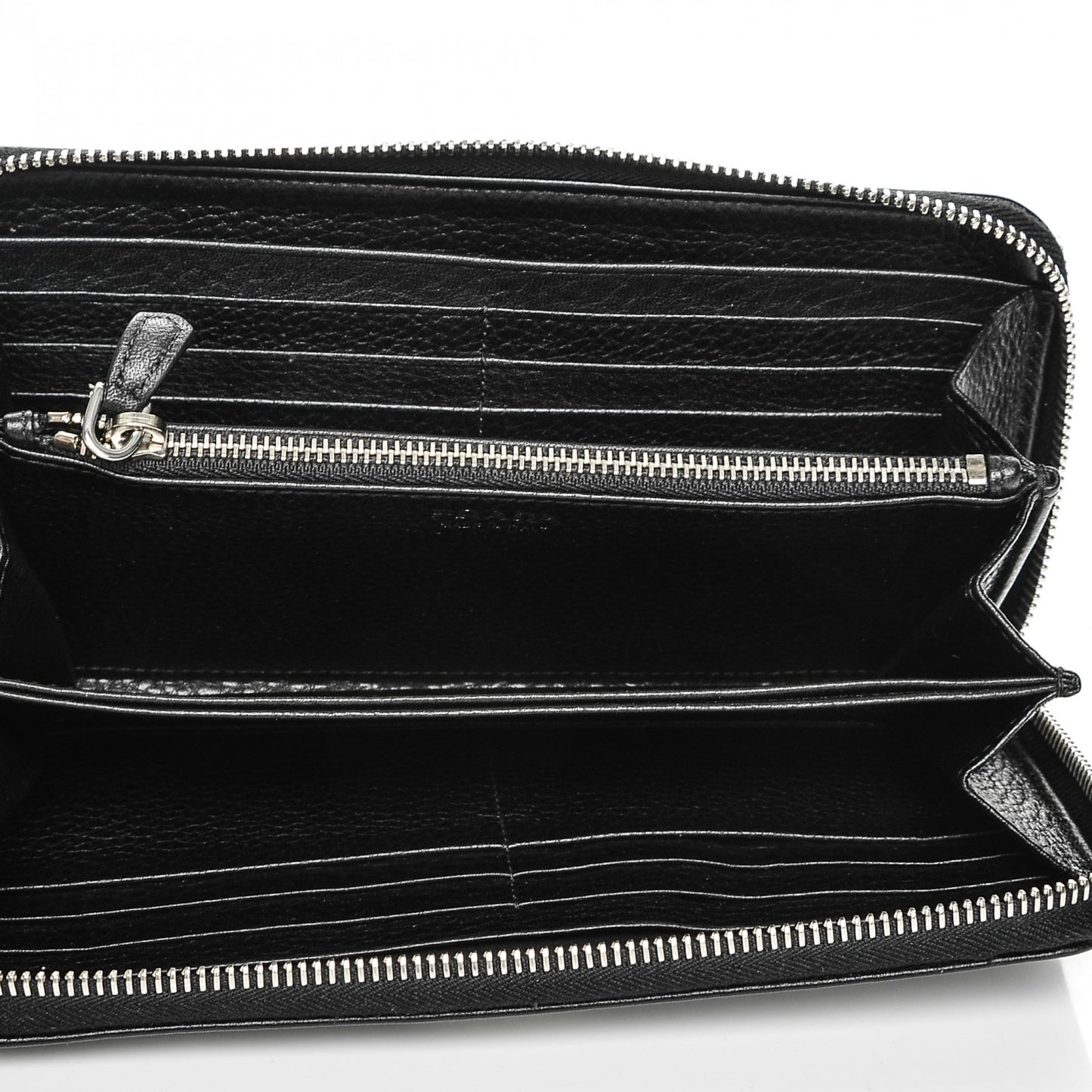 Vitello Phenix Zip Around Wallet Nero Black