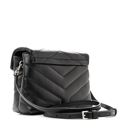 Saint Laurent Calfskin Y Quilted Monogram Toy Loulou Crossbody Bag Black 3 of 11