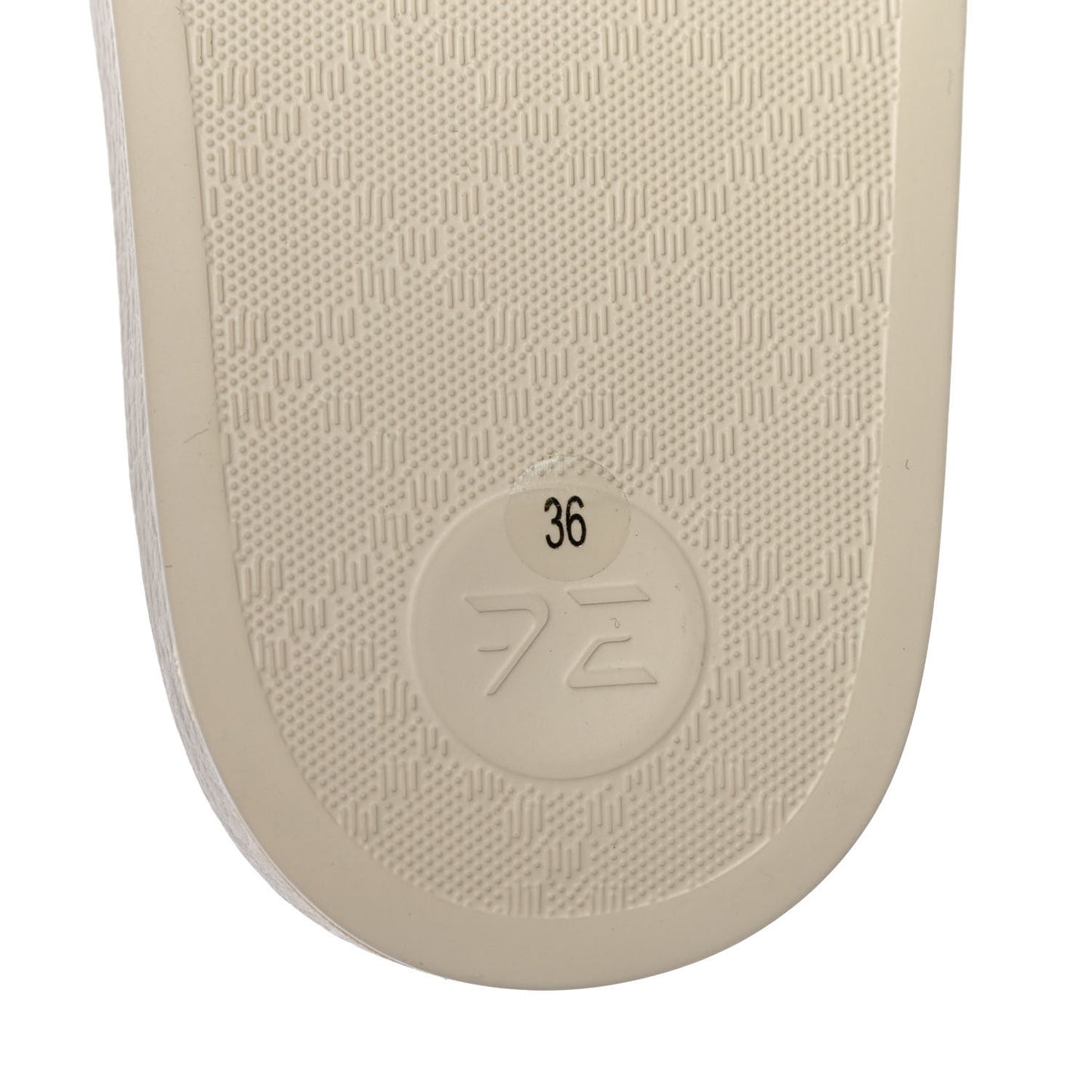 X KEN SCOTT Rubber Infinity Giardino d Apri Interlocking G Womens Pool Slide Sandals 36 Ivory Pink Wild Rose