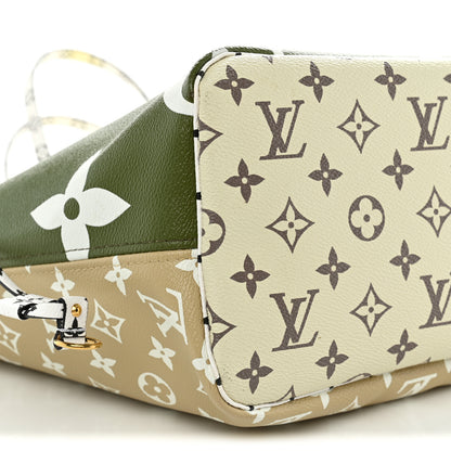 Louis Vuitton Monogram Giant Neverfull MM Kaki 9 of 13