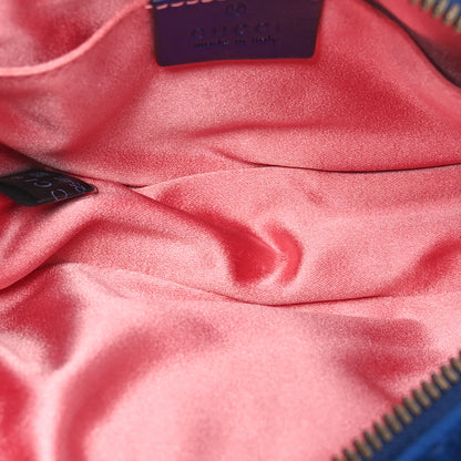 Gucci Velvet Matelasse GG Marmont Belt Bag 75 30 Cobalt Blue 5 of 10